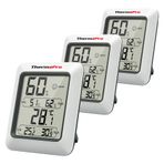 ThermoPro TP-50 dijital termo-higrometre, iç mekan termometresi, higrometre, sıcaklık ve nem ölçer, oda iklimi kontrolü, oda havası kontrolü, klima monitörü için (3)