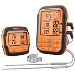 ThermoPro TP28C Kablosuz Profesyonel Gıda Termometresi, 150 Metre Menzilli Çift Problu Barbekü ve Fırın Isı Ölçer (Zamanlayıcılı)