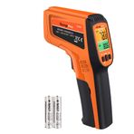 ThermoPro TP450 Endüstriyel Kızılötesi Lazer Termometre, -50°C ile 550°C Temassız Isı Ölçer Tabanca, Çift Lazerli ve Ayarlanabilir Emissivity (Sanayi Tipi)