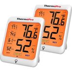 ThermoPro TP53 Termometre İç Mekan Dijital Sıcaklık ve Nem Ölçer - 2 Adet
