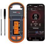 Thermopro Tp972 Twin Tempspike Uygulama Ekran Kontrollü, 182M Menzilli Çift Problu Tam Kablosuz Profesyonel Et Termometresi