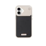 Therock iPhone 16 Siyah MANYETİK Özellikli Alüminyum Alaşımlı Hakiki Deri,Kokulu Metal Kızaklı Telefon Kılıfı