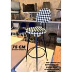 TheSandalyeShop dama Desen Modern Dolce Bar Sandalyesi 75 cm - Beyaz