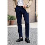 TheSeason Erkek Lacivert Gabardin Pamuklu Slim Fit Esnek Ofis Stili Chino Pantolon