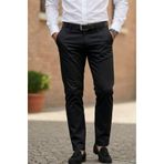 TheSeason Erkek Siyah Gabardin Pamuklu Slim Fit Esnek Ofis Stili Chino Pantolon