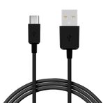 TheSmartGuard 1x Micro-USB-Kablosu Huawei P10 Lite ile Uyumlu Veri Kablosu/Şarj Kablosu/Micro USB Premium Kablo Siyah - 1 Metre / 1m