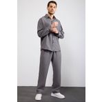 thesunfyre Erkek Keten Relaxed Fit Baggy Pantolon ve Uzun Kollu Oversize Gömlek Alt Üst Takım