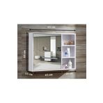 Thevida Aynali Banyo Dolabi, Tek Kapakli 65X60 Üst Modül Mıknatıslı Bas-Aç Kapak