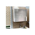 Thevida Lavabo Üstü Aynalı Banyo Dolabı Iki Kapaklı 60x60