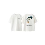 THEWERT Batman Kaykay Tasarım Sırt Baskılı Pamuk Beyaz Oversize T-shirt