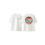 THEWERT Game Of Thrones Tasarım Sırt Baskılı Pamuk Beyaz Oversize T-shirt