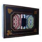 thewy Star Euro Card, 100 Plastik Oyun Kağıdı, Plastik Kutulu, 2 Adet Deste, Kart Boyutu 5, 7 x 8, 9 cm, Su Geçirmez, Yıpranmaz, Blackjack, Poker, Briç, Pis Yedili, Pişti, İskambil, Kağıt Oyunları, Thewy