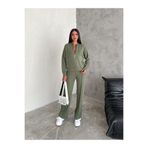 TheyYou KOLEJ YAKA KADIN EŞOFMAN TAKIMI - ÜST BOMBER KOLEJ YAKA CEKET VE ALT BOL PAÇA BAGGY PANTOLON