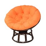 ThickChair Minderleri Yuvarlak Salıncak Pedleri İç Mekan Yumurta Sandalyeleri için Sabitleme Askıları ile 120x120 cm Rahat Turuncu Hamak Yastığı