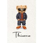 Thierno: Cahier personnalisé avec prénom Thierno | Cadeau d'anniversaire pour enfant, garçon, homme, copain ... | Nounours | 110 pages lignée, Petit Format 6x9 pouces (15,24 x 22,86 cm)