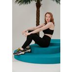 Thin Shop Büyük Beden Yüksek Bel Toparlayıcı Fitilli Tayt Günlük Belden Toparlayıcı İnceltici ve Sıkılaştırıcı - siyah - 48