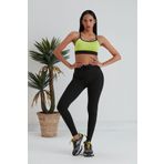 Thin Shop Yüksek Bel Bağcıklı Toparlayıcı Fitilli Tayt Günlük Belden Toparlayıcı İnceltici ve Sıkılaştırıcı - siyah - XL
