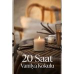 Thinborne Vanilya & Coconut Kokulu Mum - 20 Saat Etkili Doğal Bitki Bazlı Aromaterapi Mumu Cam Bardak Dekoratif Mum - Vanilya 20 Saat