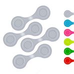 Thingles® I 4 x Reflektör Klipsi, Kıyafet, Ceket, Köpek Tasması için Manyetik Reflektörler, Koşu, Sırt Çantası veya Okul Çantasında Esnek Kullanılabilir [Gümüş]