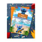 Think And Print Davetiye Çocuk Parti Malzemesi Doğum Günü Süsü Sünnet Davetiye Kart Kişiye Özel Stitch Tema 20 ADET