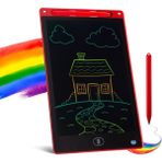 Think Master Çocuk Yazı Tahtası Renkli E-Yazı Tahtası Digital Yazı Tahtası Çizim Tableti 10.5 Inç Ekranlı - Kırmızı