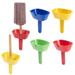 Thintime 4 Paket Çocuklar için Damla Popsicle Tutucu, buz lolly Karışıklık Ücretsiz Dondurulmuş Davranır Tutucu, Popsicle Kalıpları, Saman ile Anti-kirli el damlayan buzlu şeker tutucu, Hiçbiri damla (kırmızı,