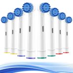 THISONG Oral B Elektrikli Diş Fırçası Yedek Başlıkları için Hassas Temiz Diş Fırçası Başlıkları 8'li Paket Oral B Yumuşak Kıllar Yedek Fırça Başlıkları (8 Adet Hassas Temiz Fırça Başları)