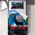Thomas Tren Temalı Baskılı Tek Kişilik Nevresim Takımı Çok Renkli