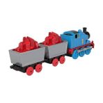 Thomas ve Arkadaşları Oyuncak Tren, Birinci Sınıf Süslemeleri, 2 Döner Tekerlekli Yük Vagonu ve Kırmızı Kristal Kargosuyla Mattel'in 80. Yılı Küçük Metal Lokomotif, JFV72