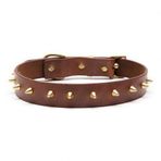 Thor Handmade Deri Köpek Tasması Açık Kahve M (36-45CM) Cl-Th-T-M