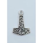 Thor Mjollnir Hammer Gümüş Kaplama Kolye Ucu