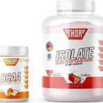 Thor Nutrition 1,8Kg Izole Protein 60 Servis Çilek Aromalı - 500 Gr Bcaa 50 Servis 5 Hediye