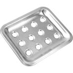 Three Beans 1 Adet Soap Çanası Paslanmaz Çelik Kare Çift Katmanlı Sabun Tepsisi Tutucu Süzgeç Banyo Otel Mutfak | Sabun Yemekleri - (Yurt Dışından) - Gümüş