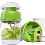 Three Beans 5 In1 El Spiralizer Sebze Dilimleme Ayarlanabilir Spiral Kesici Konteyner Kabak Noodle Spagetti Maker Spiral Dilimleme - (Yurt Dışından) - Yeşil