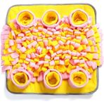 Three Beans Kare Şekilli Köpek Snuffle Besleme Mat Pet Nosework Eğitim Yavaş Yeme Dayanıklı Oyun Pedi Yıkanabilir Yastık Yumuşak Bulmaca | Köpek Oyuncakları - (Yurt Dışından) - Sarı