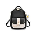 Three Beans Moda Yumuşak Deri Sırt Çantası, Büyük Kapasiteli Kadın Çanta Tek Omuz Crossbody Çok Amaçlı Öğrenci Çantası (Yurt Dışından) - Siyah