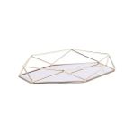 Three Beans Üç Boyutlu Ferforje Depolama Tepsisi Nordic Minimalist Ayna Alt Altıgen Tepsi Ev Dekorasyon | Depolama Tepsileri (Altın) (Yurt Dışından)