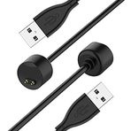 Threeeggs Xiaomi Mi Band 5 Şarj Cihazı, Amazfit Band 5 Şarj Cihazı Yedek Şarj Kablosu Yuvası Mi Band 5 6 7 Fitness İzleyici Aksesuarları için (2'li Paket, 1 Ft)