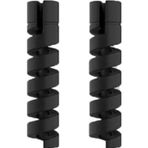 Threestep Micro Usb - Type C - Iphone Lightning Kablo Spiral Kablo Koruyucu Siyah 2 Adet