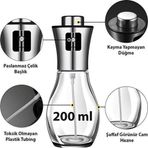 Threestep Paslanmaz Başlıklı Püskürtmeli Cam Sprey Şişesi Yağ Şişesi Sirkelik Zeytinyağı Limon Püskürtücü