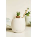 ThreeT Oval Beton diş fırçalık açık bej