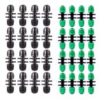 Threlaco 32 adet dikenli Tee 1/2 inç ila 1/4 inç sulama tüpü sulama saptırıcı damla bant adaptörü (0.6-0.64 "OD) 16mm PE boru kilidi dişi konnektör 47 boru değişken çaplı altı yönlü adaptör