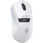 Throne Raito RefleX 26000 Dpi Pixart PAW 3395 OLED Ekran & Makro Yazılım PTFE Kaplama 59gr RGB Kablosuz Gaming Mouse (2.4Ghz + BT + Type-C) - Beyaz