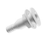 Thru Hull Fitting, Asudaro Geçmeli Bağlantı Parçası Marine Thru Gövde Fitting Plastik Denizci Thru Hull Egzoz Armatürleri Tekne Tahliye Tahliye Vidası Beyaz Denizci Aksesuarı Tekneler için Thru Hull