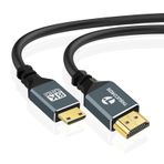 Thsucords 8K Mini HDMI - HDMI Kablosu 15FT, Esnek İnce ve İnce 48Gbps HDMI - Mini HDMI 2.1 Kablo Kamera, Kamera, Video Kamera, Tablet ve Grafik/Ekran Kartı, Dizüstü Bilgisayar için 8K@60HZ 4K@144HZ'yi