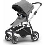 Thule Sleek Grey Melange on Aluminium Bebek Arabası - Açık Gri
