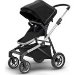 Thule Sleek Midnight Black on Aluminium Bebek Arabası - Siyah