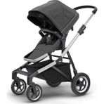 Thule Sleek Shadow Grey on Aluminium Bebek Arabası - Füme