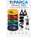 Thundara 19-30 KG Ayarlanabilir Direnç Bandı Seti 11 Parça Spor Pilates Yoga Egzersiz Barfiks Spor Lastiği