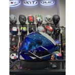 Thunder 4 Gloss Blue Kask (Şeffaf Vizörlü) - 2XL - Parlak Mavi